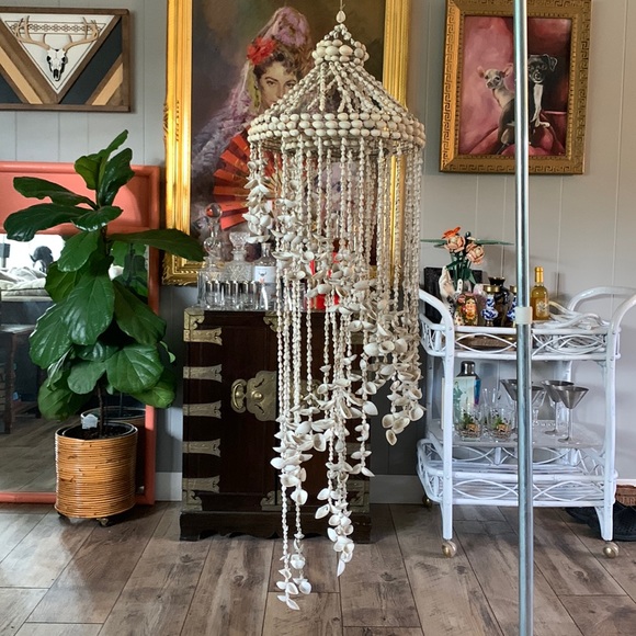 Vintage 1970’s seashell chandelier